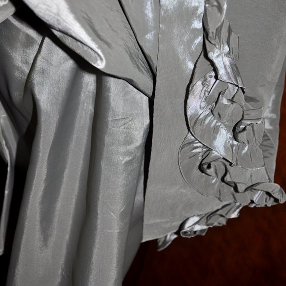 BCBG Black & Silver Knee Length Balloon Style Party Cocktail Dress  Size 2 - Picture 7 of 8